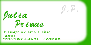 julia primus business card